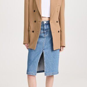 NWT Staud | Hudson Denim Midi Skirt